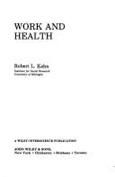 Cover of Work and health by Robert Louis Kahn