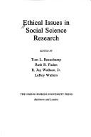 Front cover of Ethical issues in social science research by Tom L. Beauchamp