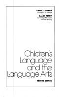Front cover of Children's language and the language arts by Carol J. Fisher