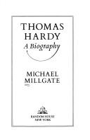 Cover of Thomas Hardy, a biography by Millgate, Michael.