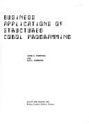 Front cover of Business applications of structured COBOL programming by Anne L. Topping