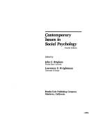 Front cover of Contemporary issues in social psychology by John Carl Brigham