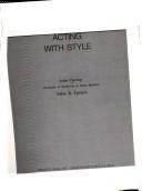 Cover of Acting with style by John Harrop