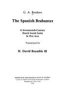 Front cover of The Spanish Brabanter by Gerbrant Adriaensz. Bredero