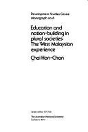 Front cover of Education and nation-building in plural societies by Hon-chan Chai