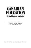Front cover of Canadian education by Wilfred B. W. Martin