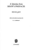 Cover of A selection from Shaw's Prefaces by George Bernard Shaw
