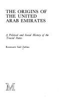 Cover of The origins of the United Arab Emirates by Rosemarie Said Zahlan