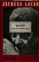 Cover of Jacques Lacan by Anika Lemaire