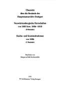 Cover of Übersicht über die Bestände des Hauptstaatsarchivs Stuttgart by Hauptstaatsarchiv Stuttgart.