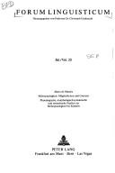 Front cover of Mehrsprachigkeit, Möglichkeiten und Grenzen by Mario De Matteis