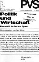 Front cover of Politik und Wirtschaft by Gert von Eynern