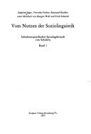 Cover of Vom Nutzen der Soziolinguistik (Schichtenspezifischer Sprachgebrauch von Schülern) (German Edition) by Siegfried Jäger