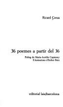 Front cover of 36 poemes a partir del 36 by Ricard Creus