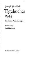 Cover of Tagebücher 1945 by Joseph Goebbels