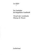 Cover of Zur Geschichte der bürgerlichen Gesellschaft by Leo Kofler