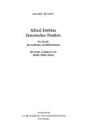 Front cover of Alfred Döblins historisches Denken by Adalbert Wichert