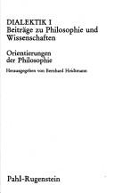 Front cover of Dialektik und Arbeit der Philosophie by Peter Ruben