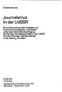 Cover of Journalismus in der UdSSR by Christine Reinke-Kunze