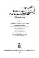 Front cover of Employment discrimination law by Barbara Lindemann