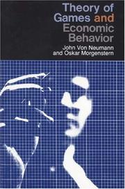 Cover of Theory of Games and Economic Behavior by Oskar Morgenstern