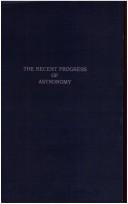 Cover of The recent progress of astronomy, especially in the United States by Elias Loomis