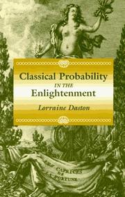 Cover of Classical probability in the Enlightenment by Lorraine Daston