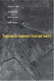 Cover of Nonparametric comparative statics and stability by Douglas Hale