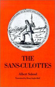 Front cover of Sans-culottes parisiens en l'an II by Albert Soboul