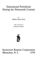 Front cover of Educational periodicals during the nineteenth century by Sheldon Emmor Davis