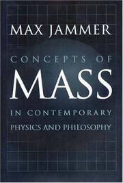 Front cover of Concepts of mass in contemporary physics and philosophy by Max Jammer