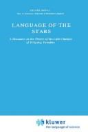 Front cover of Language of the stars by Zdeněk Kopal