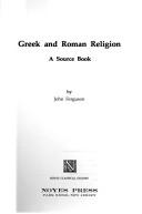 Front cover of Greek and Roman religion by John Ferguson