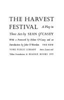 Front cover of The harvest festival by Sean O'Casey