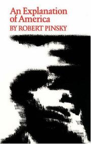 Front cover of An explanation of America by Robert Pinsky