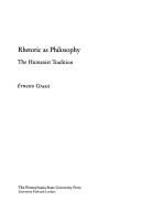 Cover of Rhetoric as philosophy by Ernesto Grassi