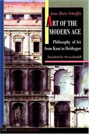 Cover of Art of the modern age by Jean-Marie Schaeffer