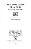 Front cover of The confession of a fool by August Strindberg