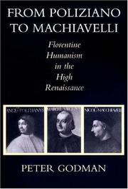 Cover of From Poliziano to Machiavelli: Florentine Humanism in the High Renaissance by Peter Godman
