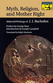 Front cover of Mutterrecht und Urreligion by Johann Jakob Bachofen
