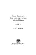 Cover of Robert Davenport's King John and Matilda ; a critical edition by Davenport, Robert