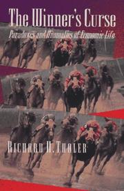 Front cover of The winner's curse by Richard H. Thaler