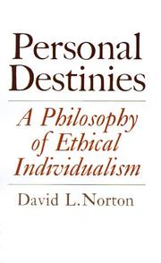 Front cover of Personal Destinies by David L. Norton