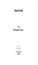 Cover of Rufus by Ronald Fair