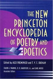 Cover of The New Princeton encyclopedia of poetry and poetics by Alex Preminger