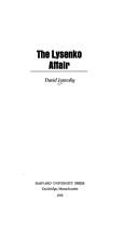 Cover of The Lysenko affair by David Joravsky