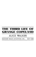 Front cover of The third life of Grange Copeland by Alice Walker