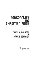 Front cover of Personality and Christian faith by Lowell G. Colston