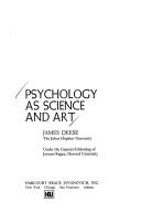 Front cover of Psychology as science and art by James Deese