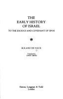 Front cover of Histoire ancienne d'Israël by Roland de Vaux